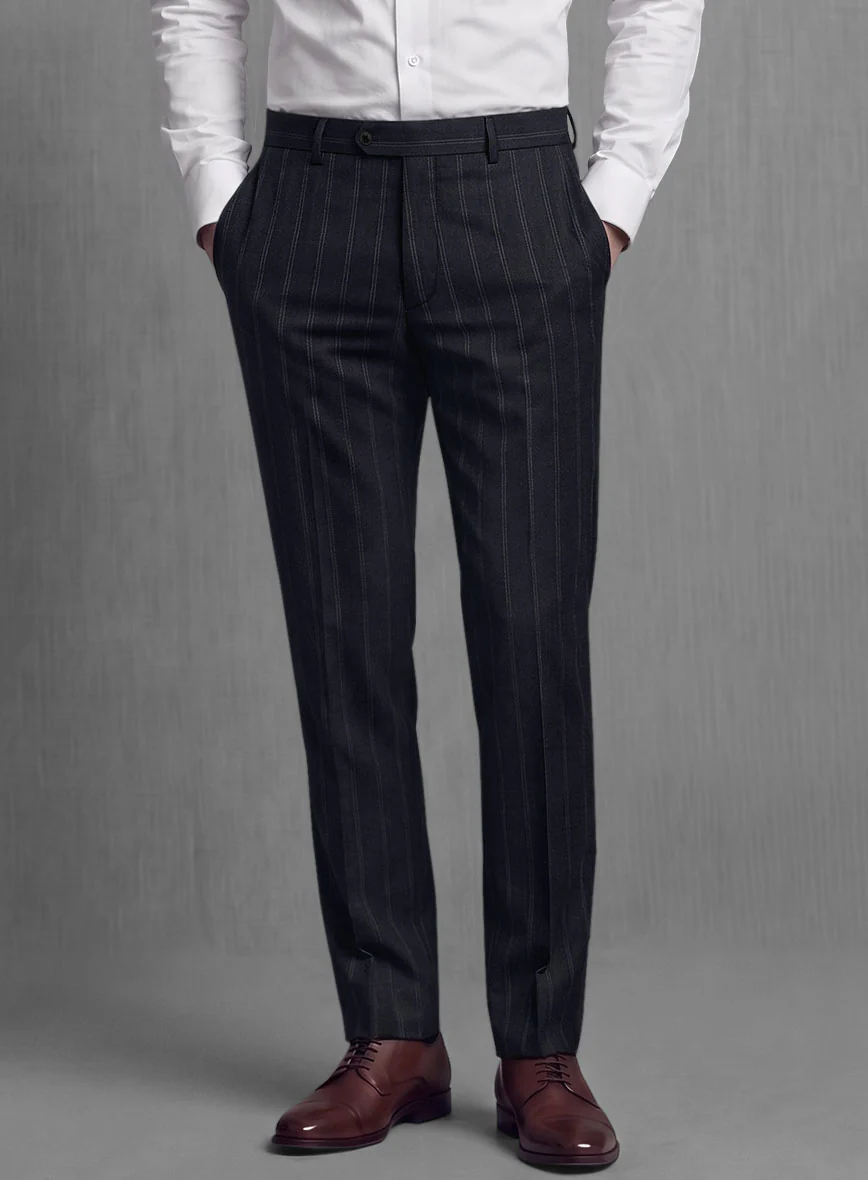 Lanificio Zegna Loop Dovana Blue Stripe Wool Suit - Image 7