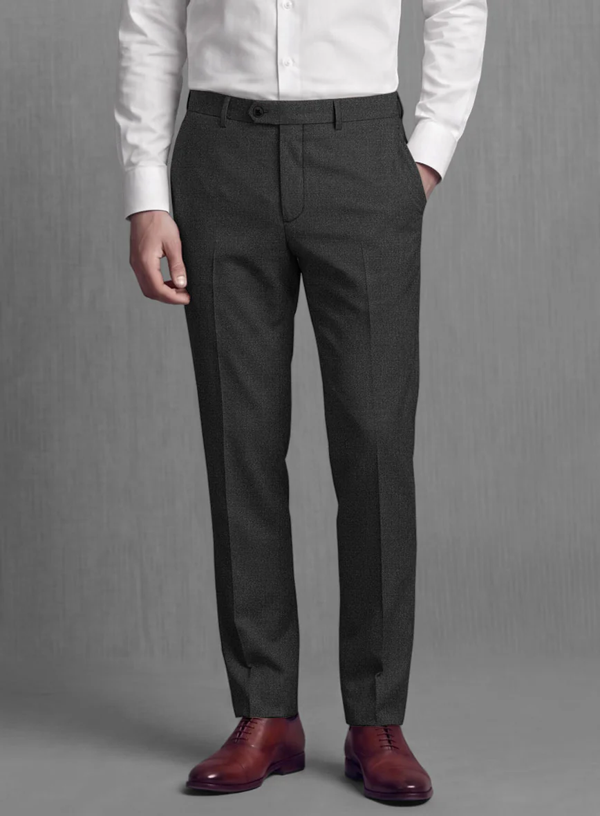 Lanificio Zegna Trofeo Dark Charcoal Wool Pants