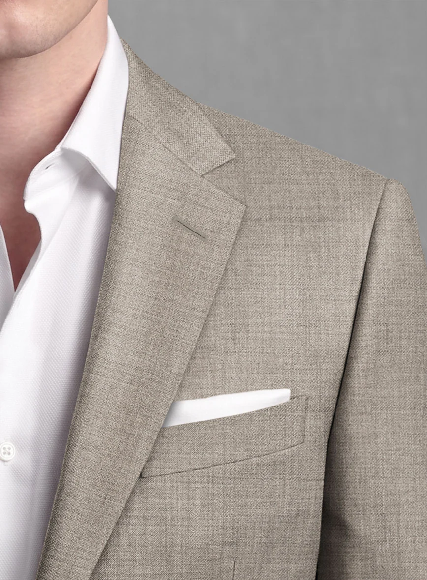 Lanificio Zegna Trofeo Light Brown Wool Jacket - Image 3