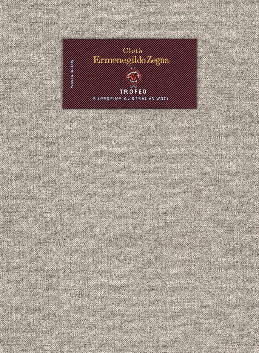 Lanificio Zegna Trofeo Light Brown Wool Jacket - Image 4