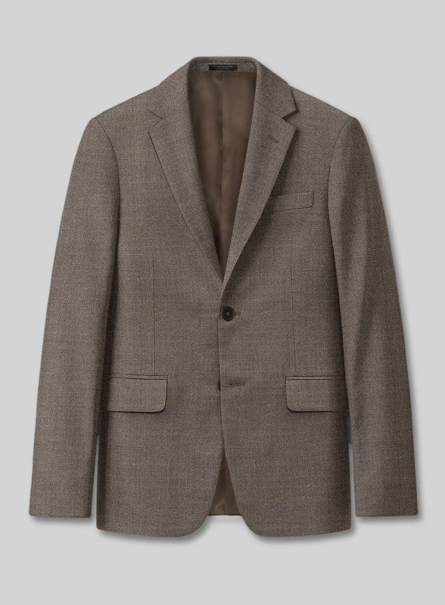 Lanificio Zegna Trofeo Mud Brown Wool Jacket