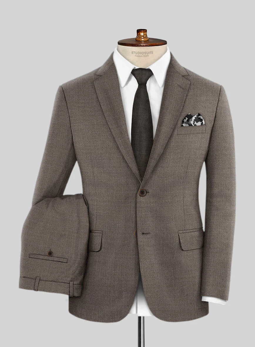 Lanificio Zegna Trofeo Mud Brown Wool Suit - Image 2