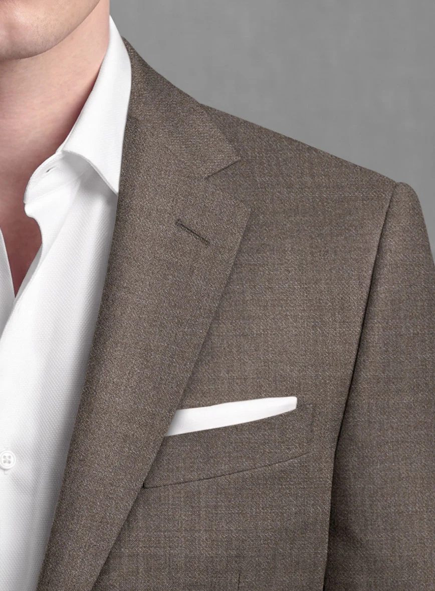 Lanificio Zegna Trofeo Mud Brown Wool Suit - Image 3