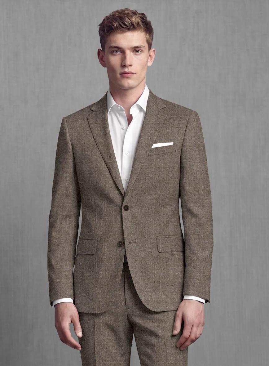 Lanificio Zegna Trofeo Mud Brown Wool Suit - Image 4