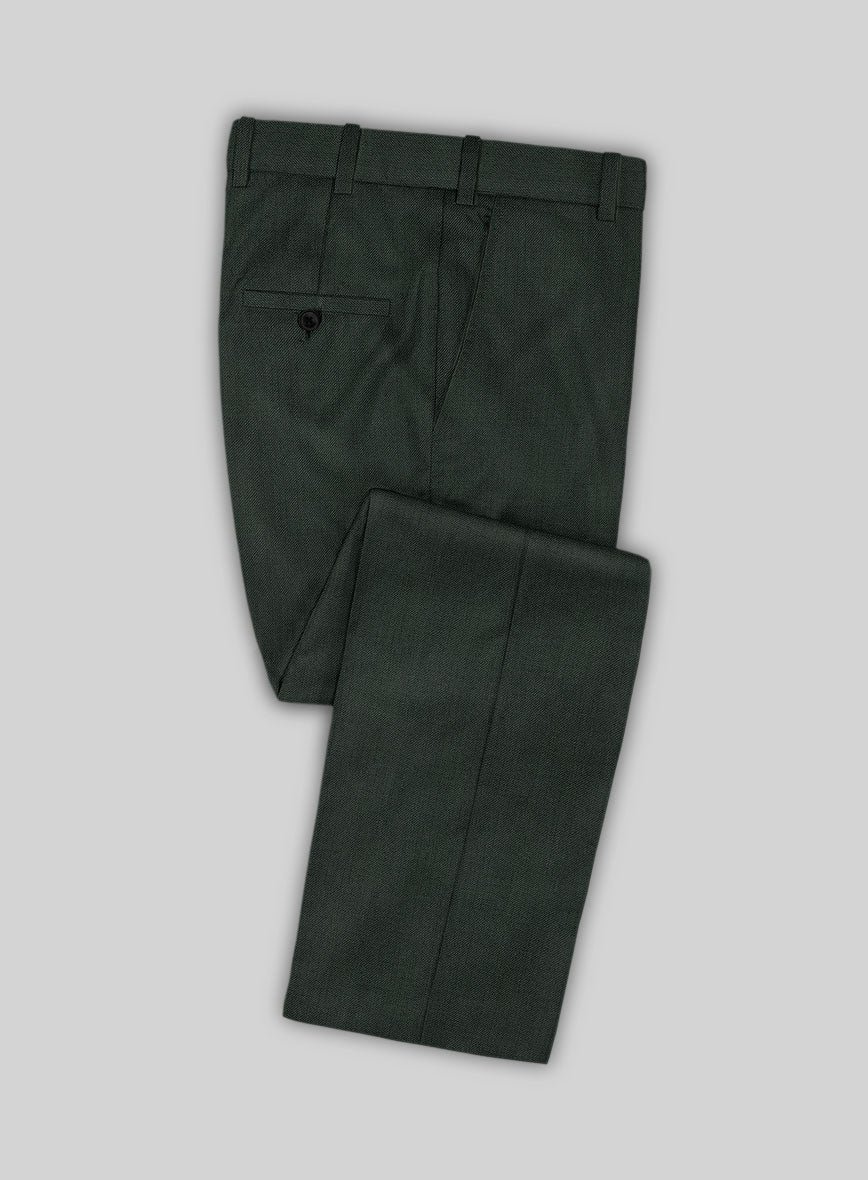 Lanificio Zegna Trofeo Sacramento Green Wool Pants