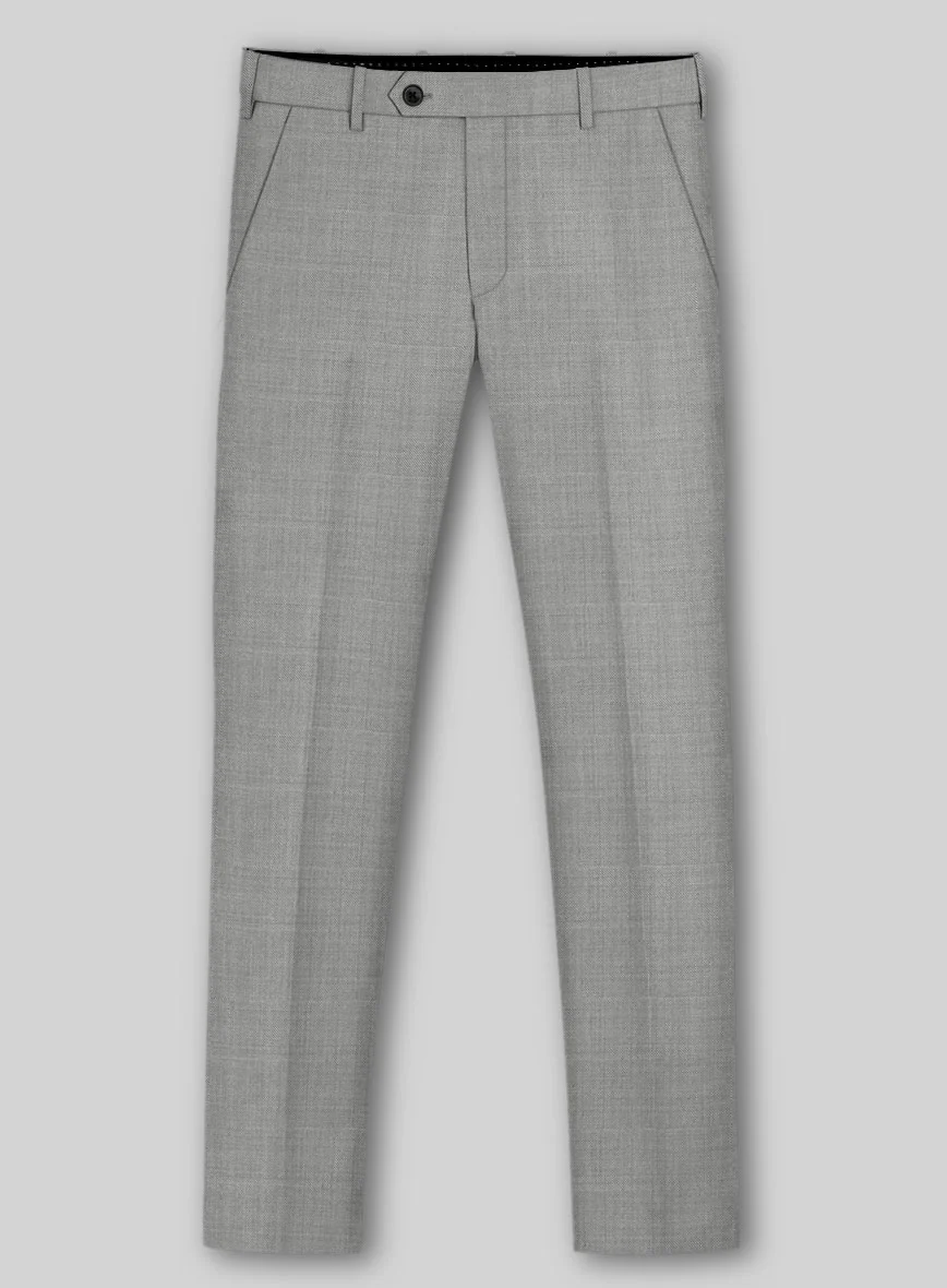 Lanificio Zegna Trofeo Sharkskin Light Gray Wool Suit - Image 6