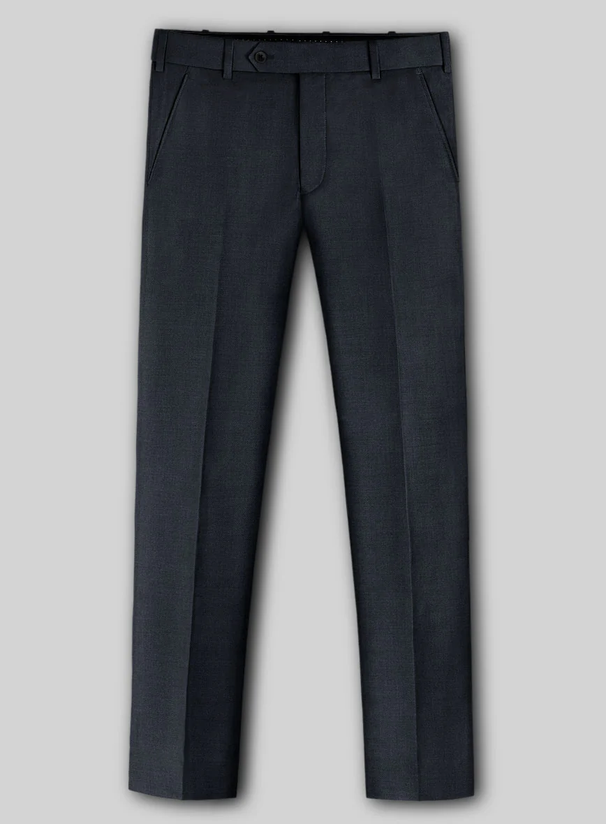 Lanificio Zegna Trofeo Sharkskin Navy Blue Wool Suit - Image 8