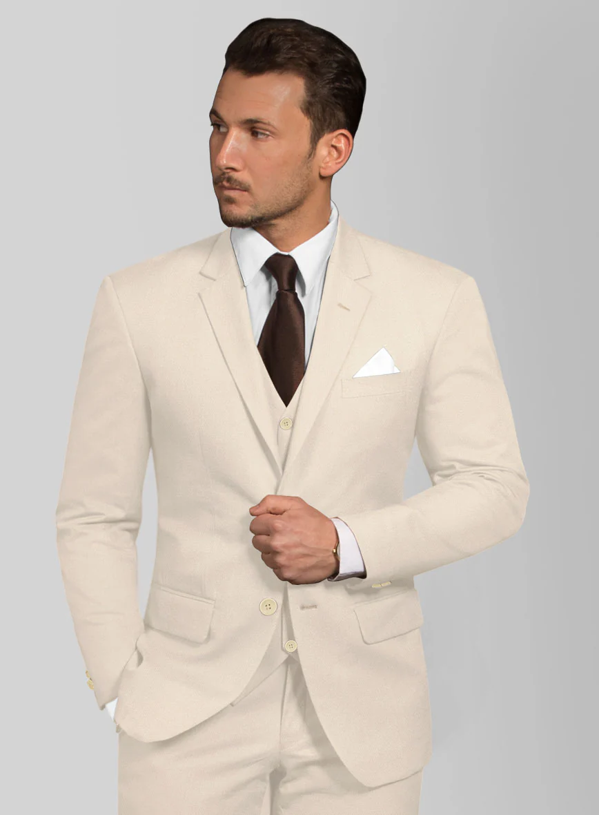 Light Khaki Stretch Chino Jacket - Image 2