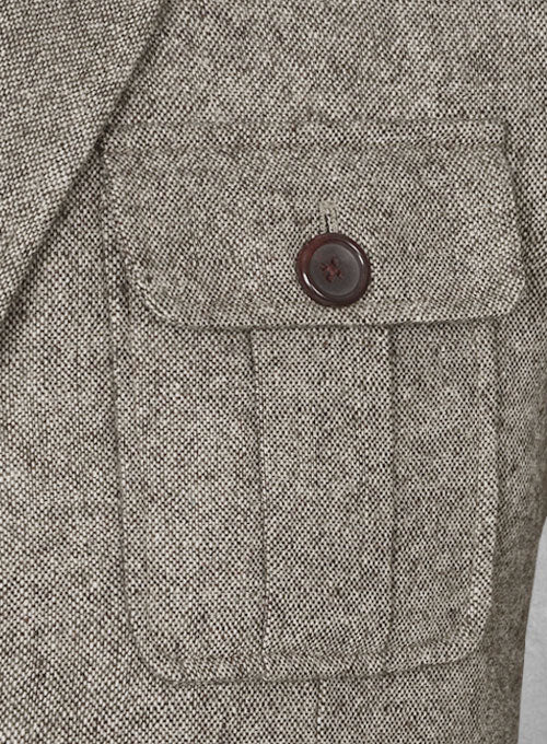 Light Weight Brown Tweed Danish Style Sports Coat - Image 4