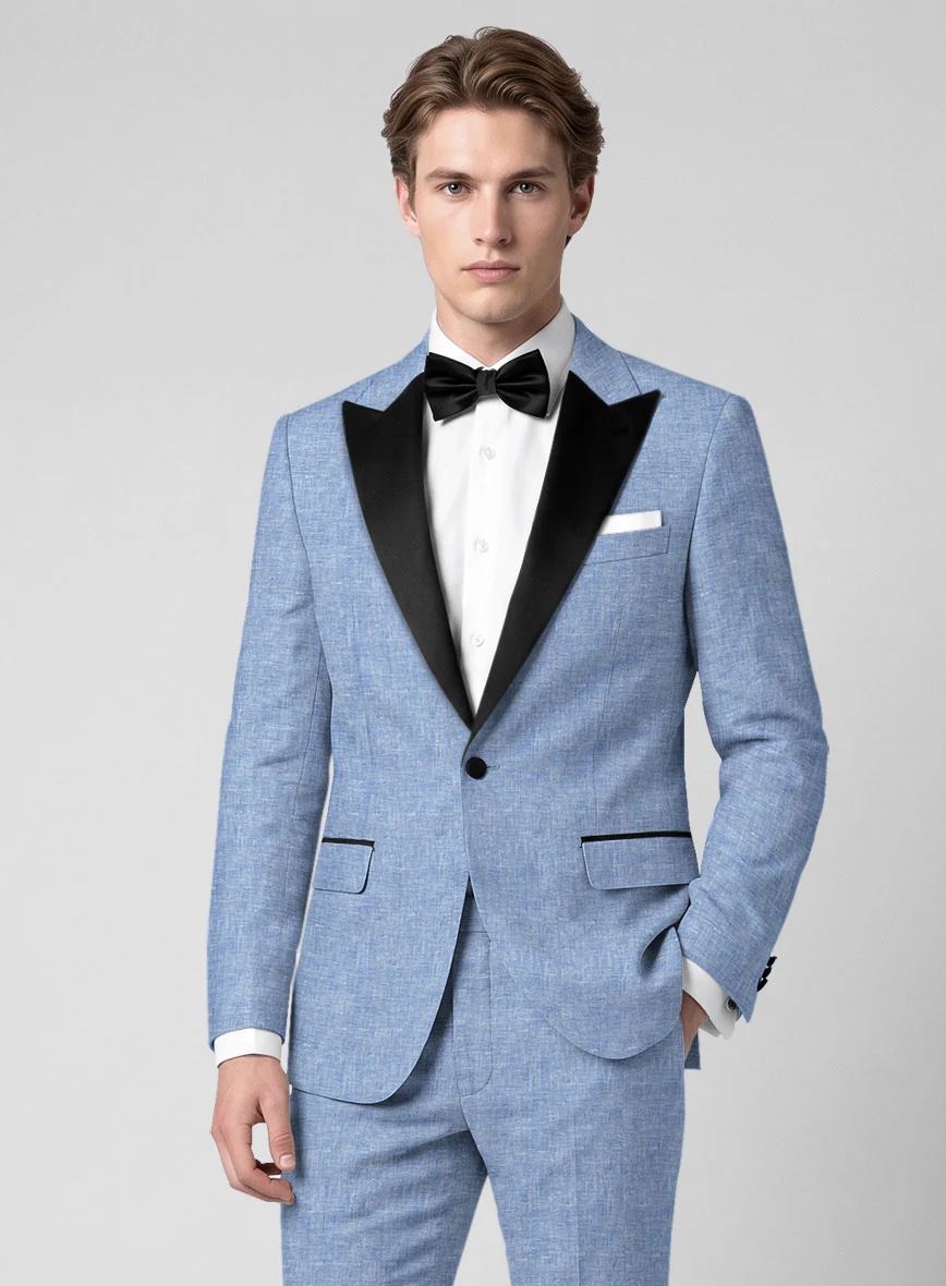 Linen Tuxedo Suit - Image 2