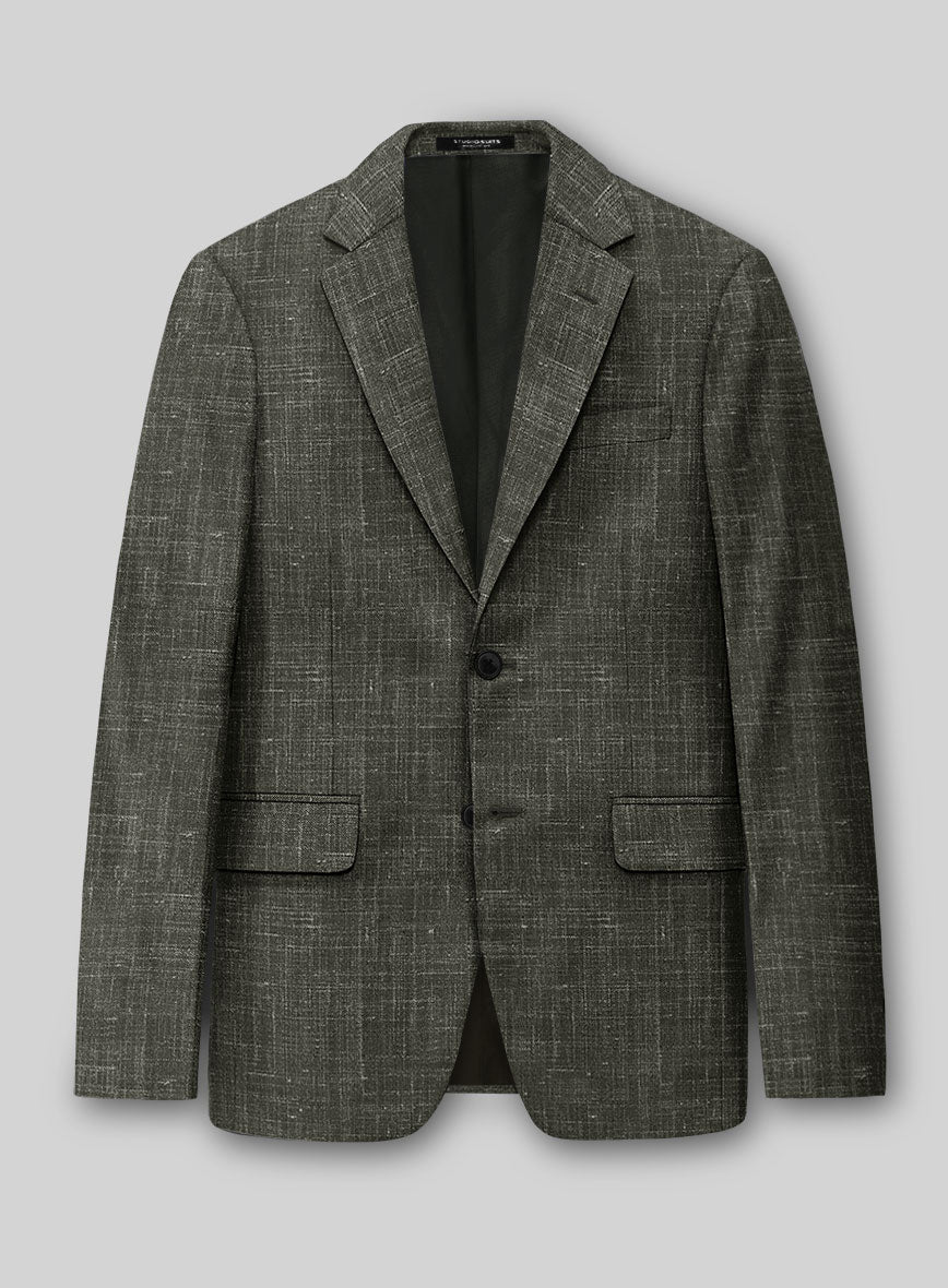 London Loom Green Kaelvo Wool Linen Suit - Image 2
