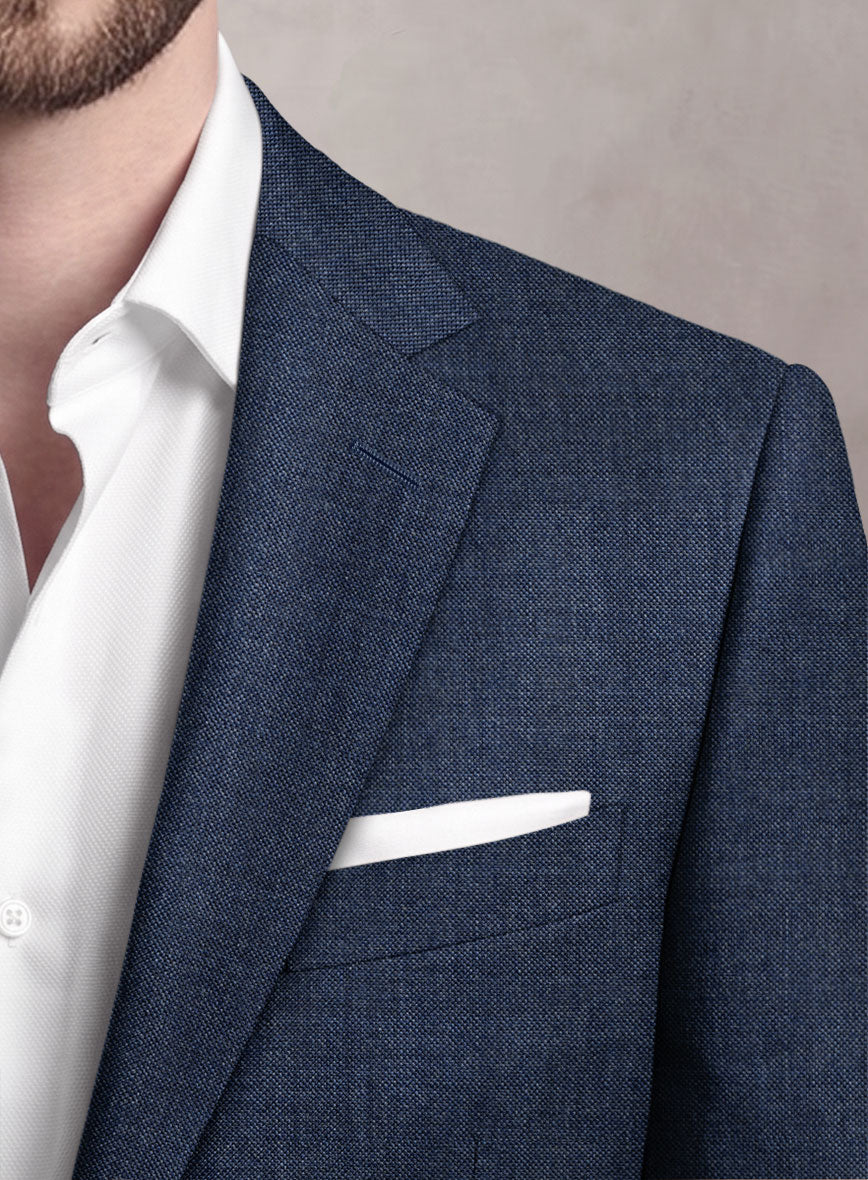 Loro Piana Suitmate Sharkskin Blue Suit - Image 4