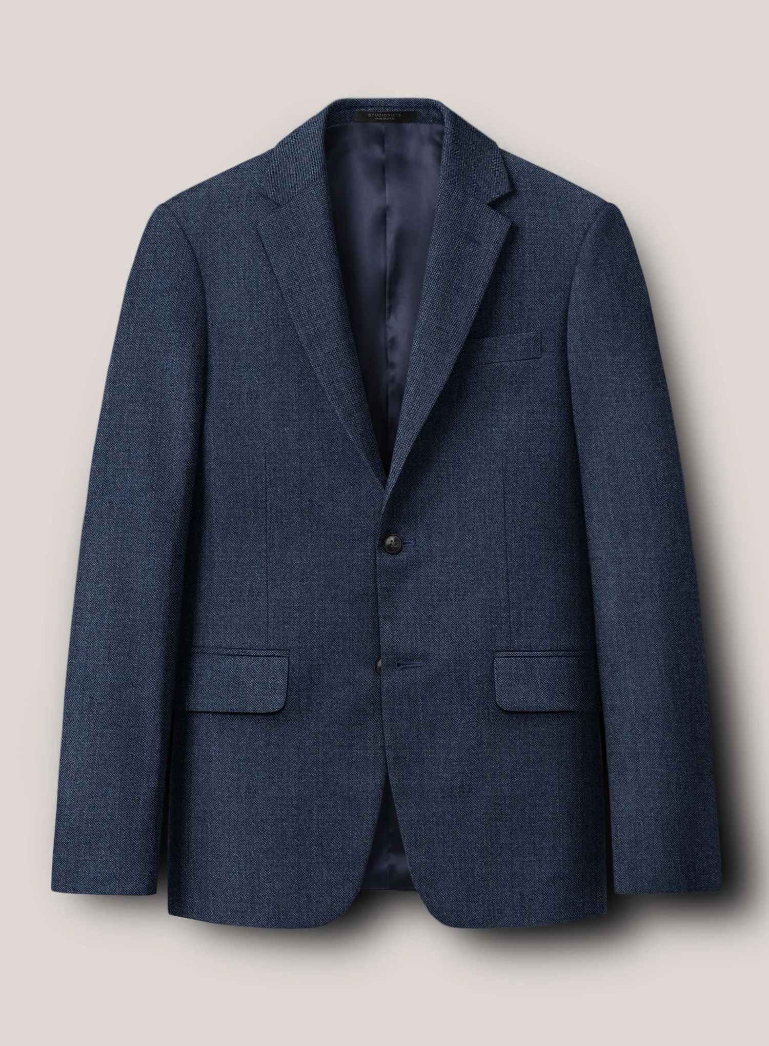 Loro Piana Suitmate Sharkskin Blue Suit - Image 2