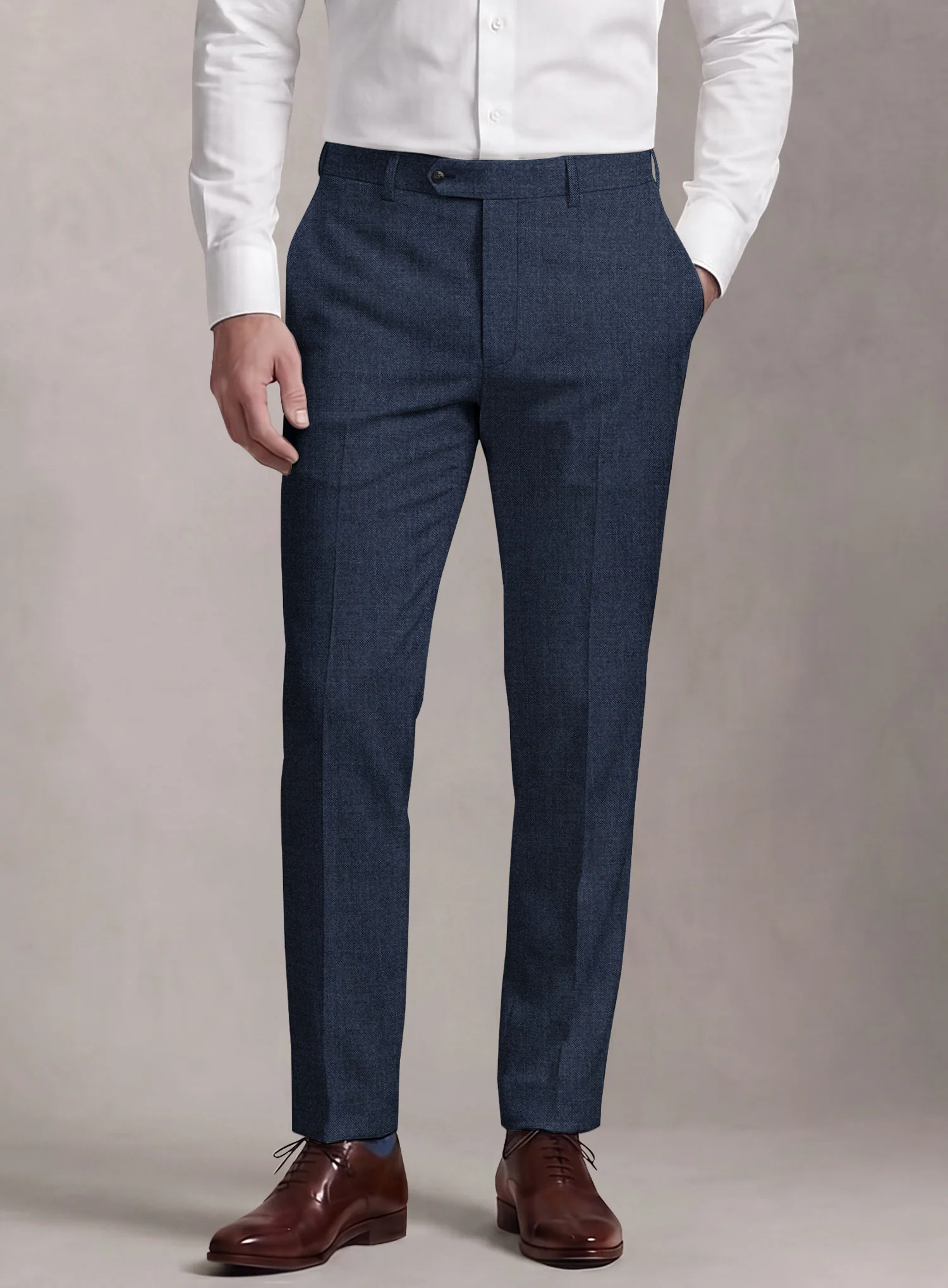 Loro Piana Suitmate Sharkskin Blue Suit - Image 6