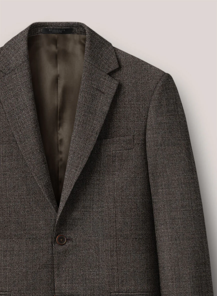 Loro Piana Suitmate Sharkskin Brown Suit - Image 3
