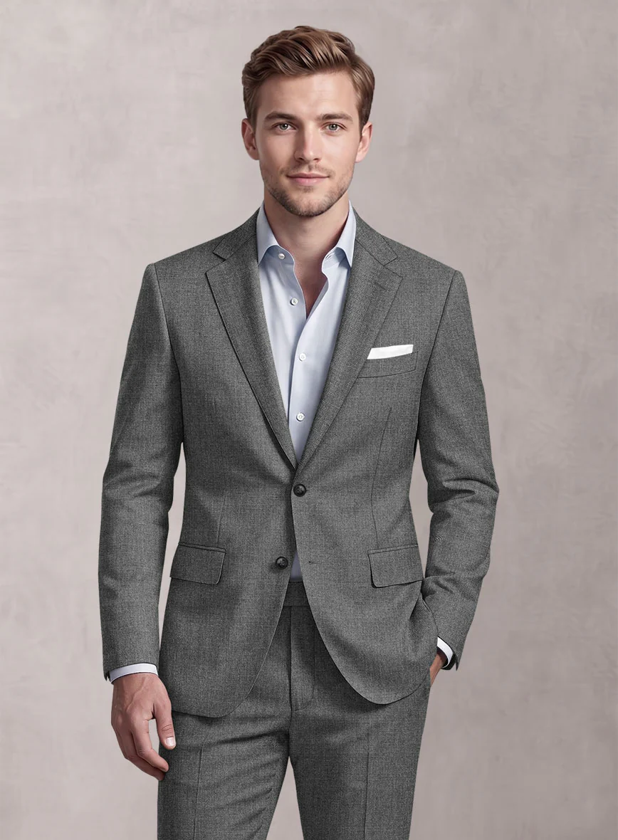 Loro Piana Suitmate Sharkskin Gray Suit - Image 3