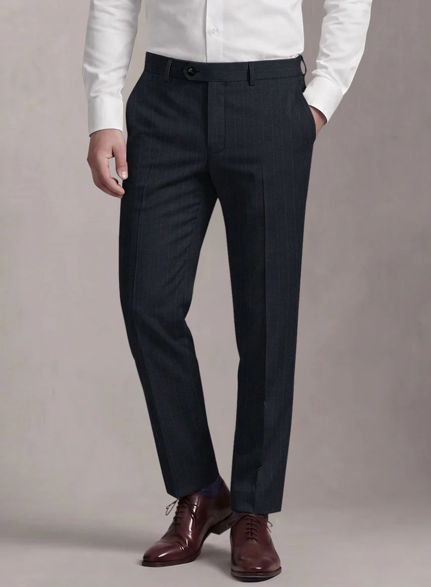 Loro Piana Suitmate Stripe Blue Pants