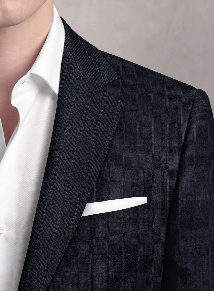 Loro Piana Suitmate Stripe Blue Suit - Image 4