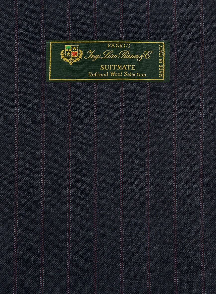 Loro Piana Suitmate Stripe Blue Suit - Image 8