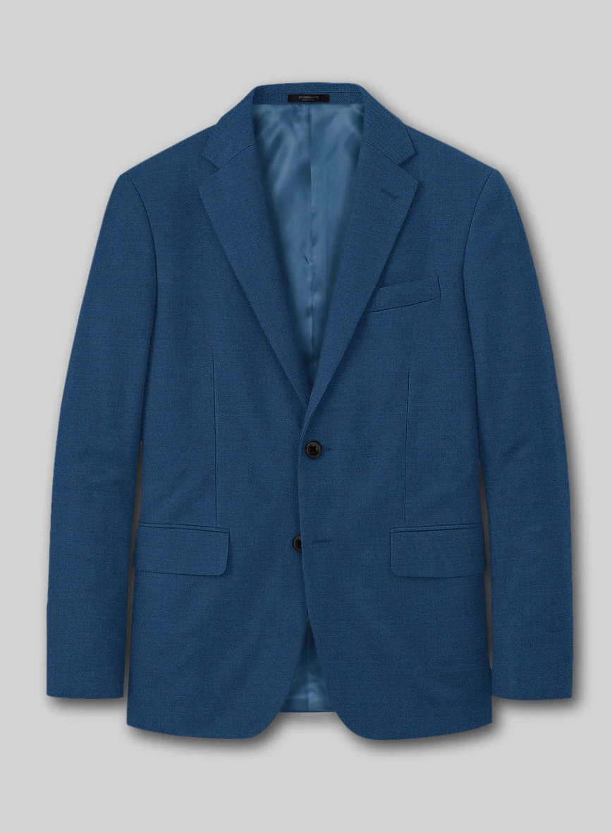 Marco Stretch Casa Blue Wool Suit - Image 3