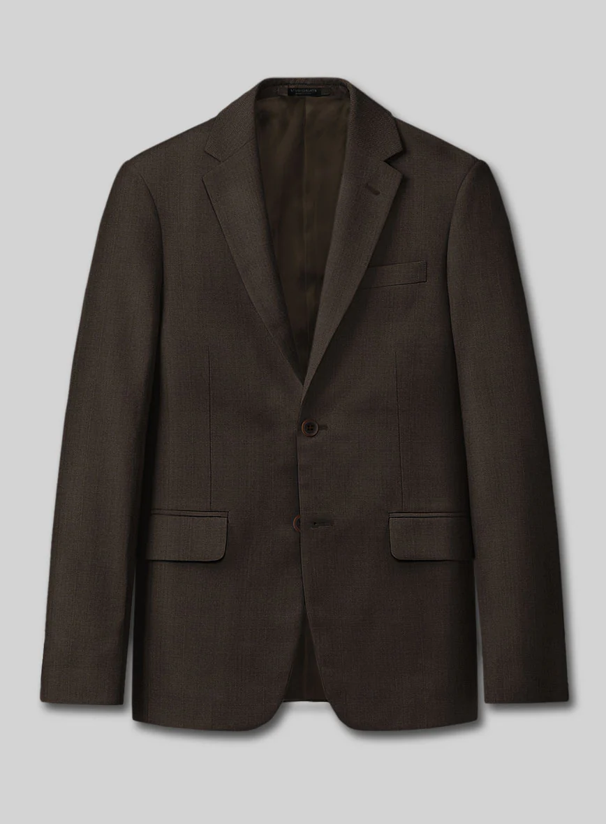 Marco Stretch Coffee Brown Wool Suit - Image 3