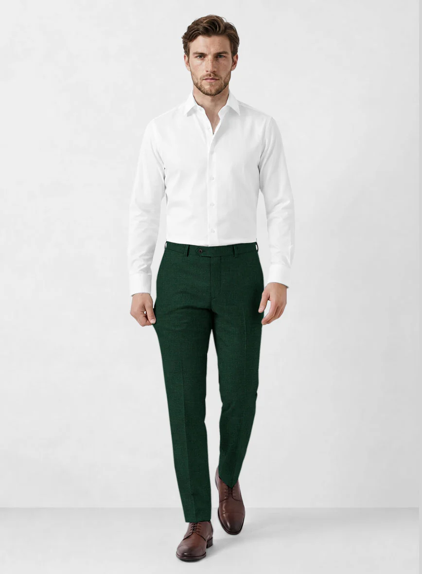 Marco Stretch Emerald Green Wool Suit - Image 8