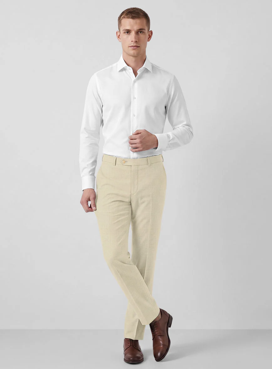 Marco Stretch Light Beige Wool Suit - Image 7