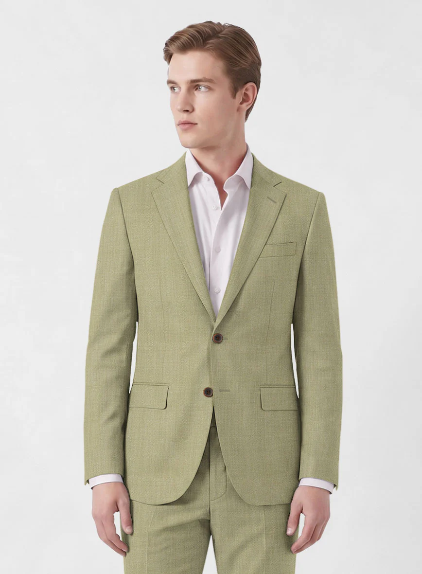 Marco Stretch Light Khaki Wool Jacket