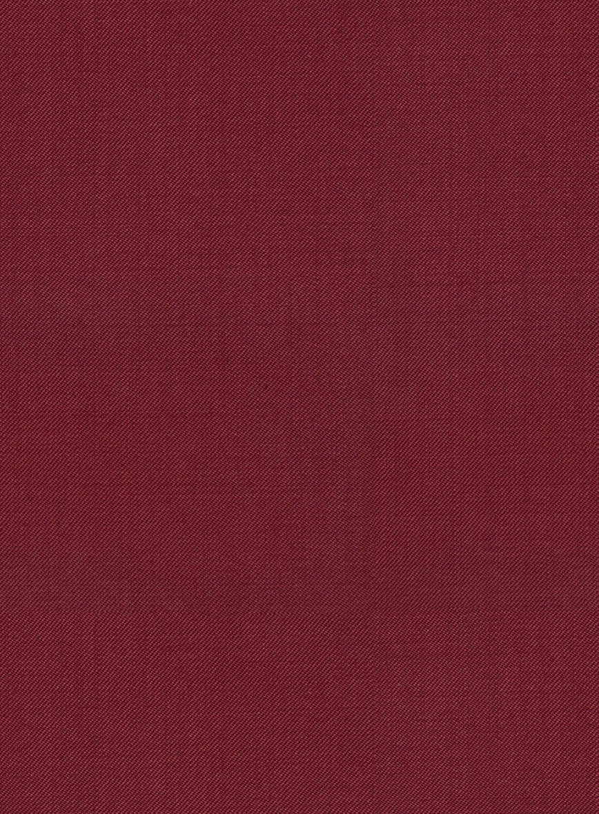 Marco Stretch Maroon Wool Pants - Image 5