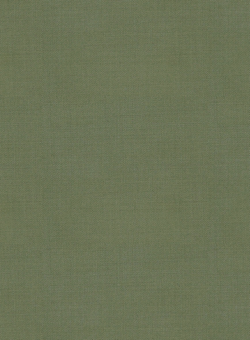 Marco Stretch Moss Green Wool Pants - Image 5