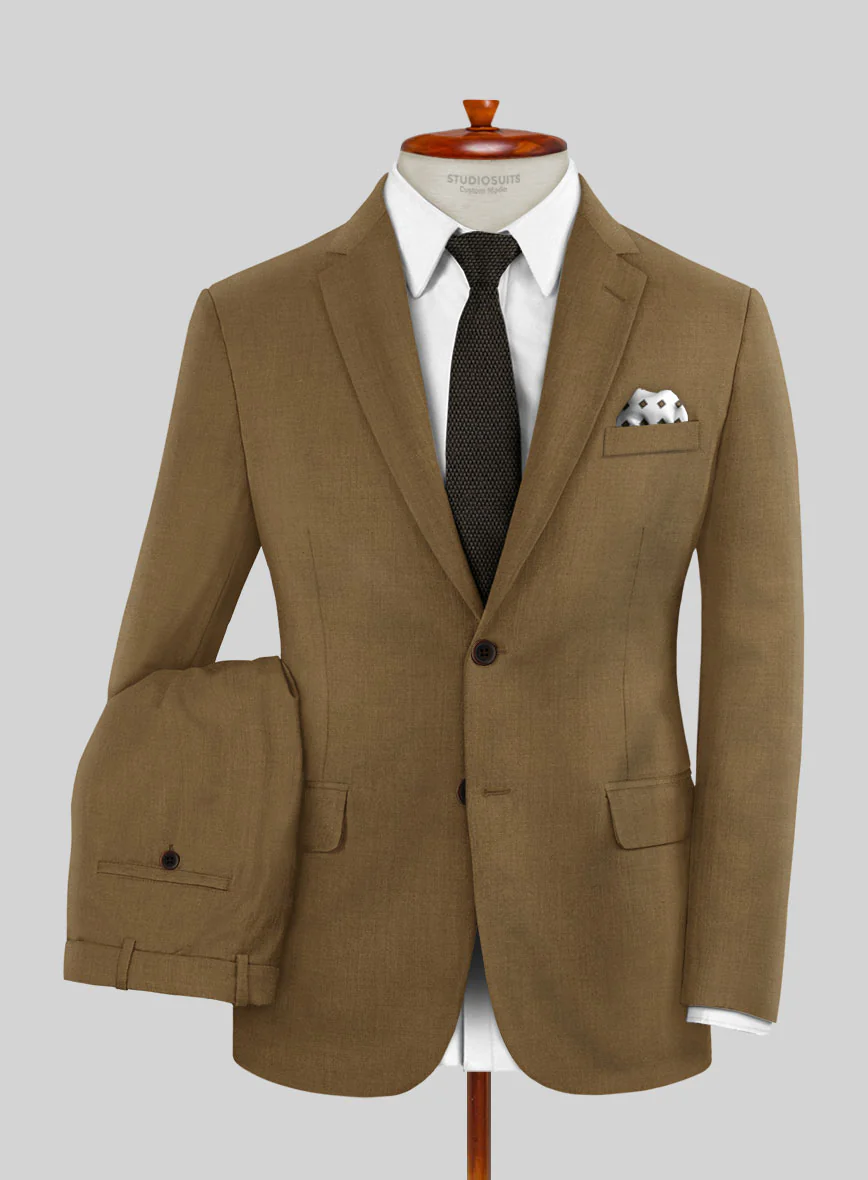 Marco Stretch Otter Brown Wool Suit - Image 2