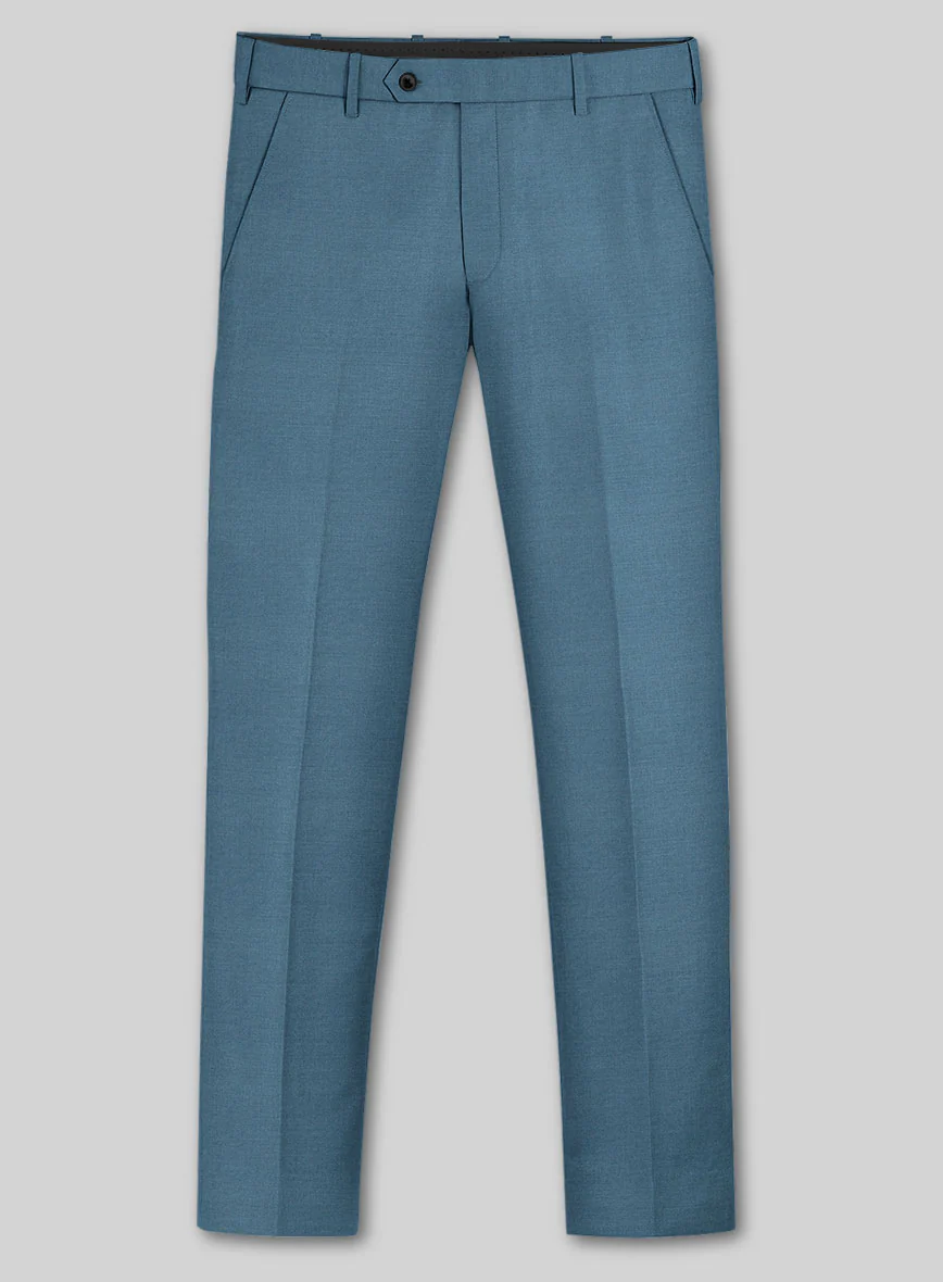 Marco Stretch Rich Blue Wool Pants - Image 2