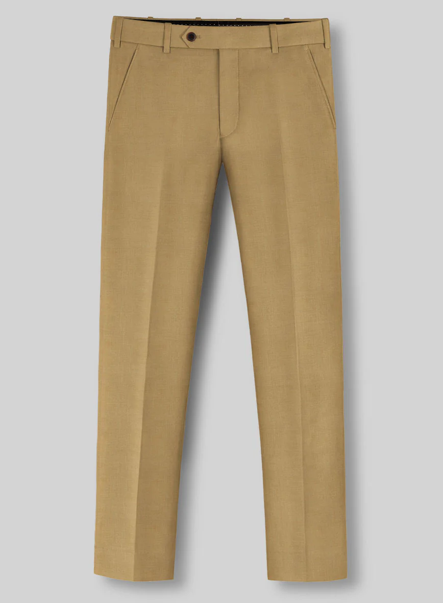 Marco Stretch Sand Brown Wool Suit - Image 5