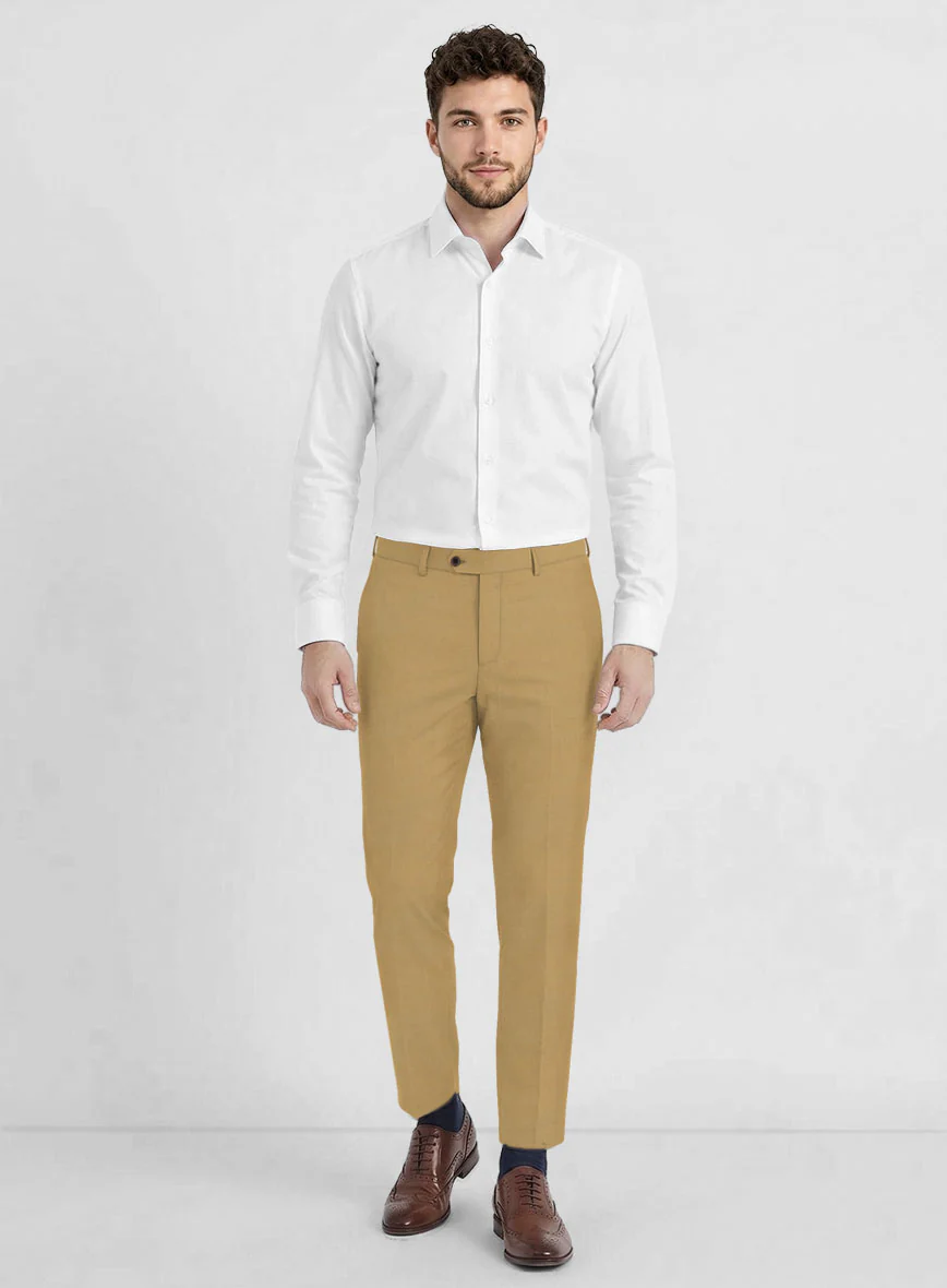 Marco Stretch Sand Brown Wool Suit - Image 7