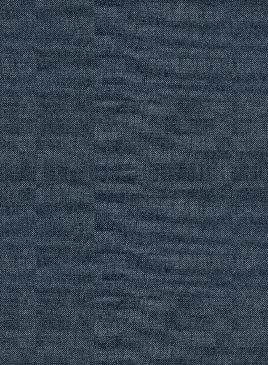 Marco Stretch Space Blue Wool Pants - Image 4