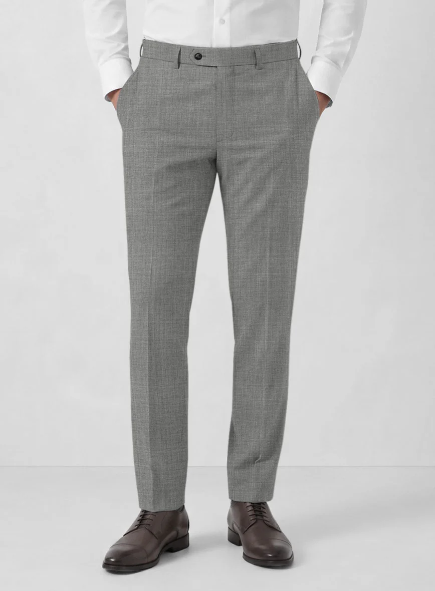 Marco Stretch Worsted Mid Gray Wool Suit - Image 6