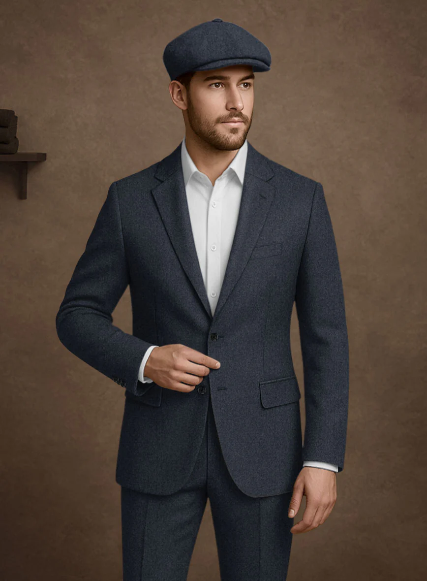 Naples Dark Indigo Tweed Suit - Image 4