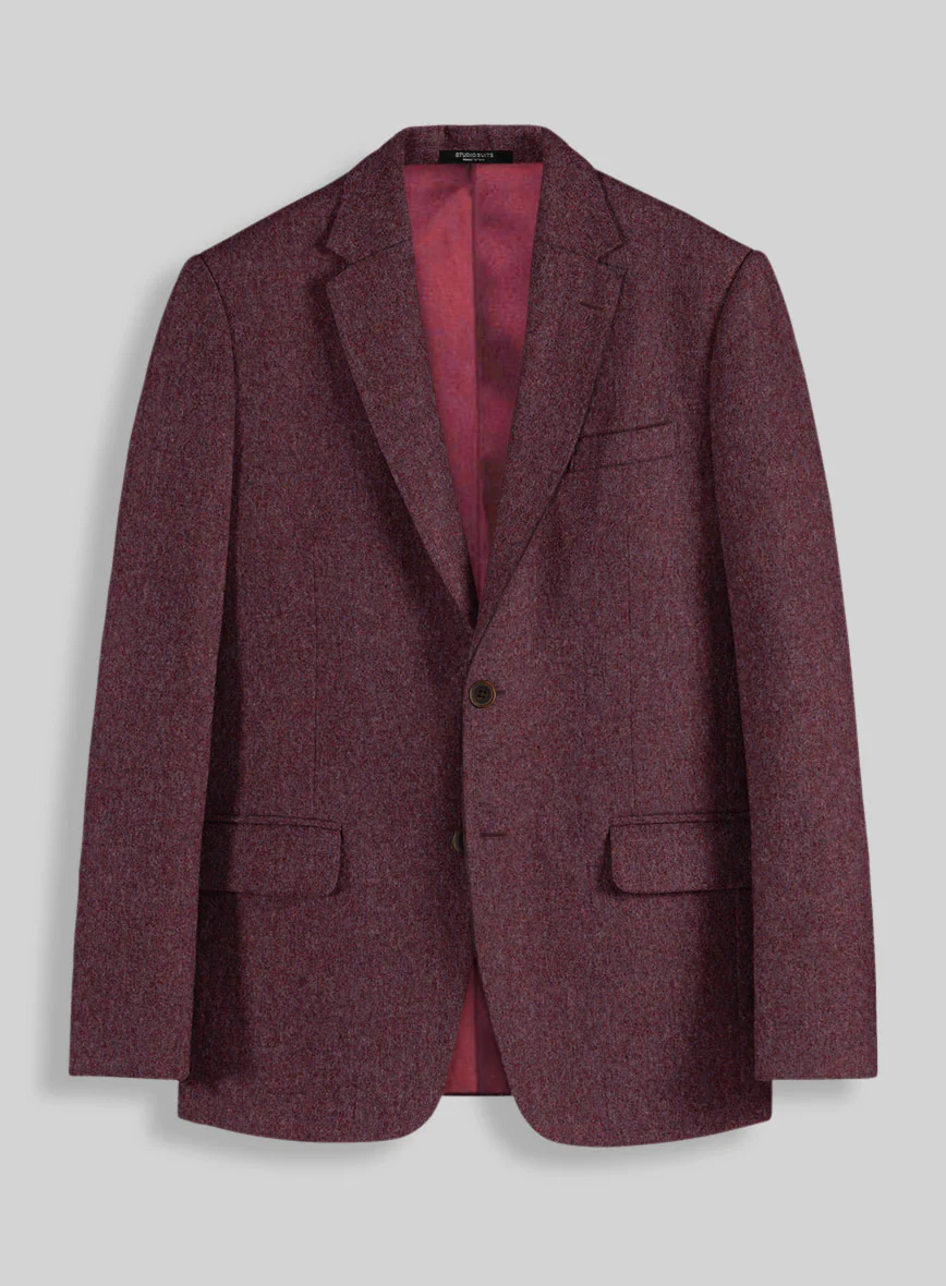 Naples Ramey Wine Tweed Jacket