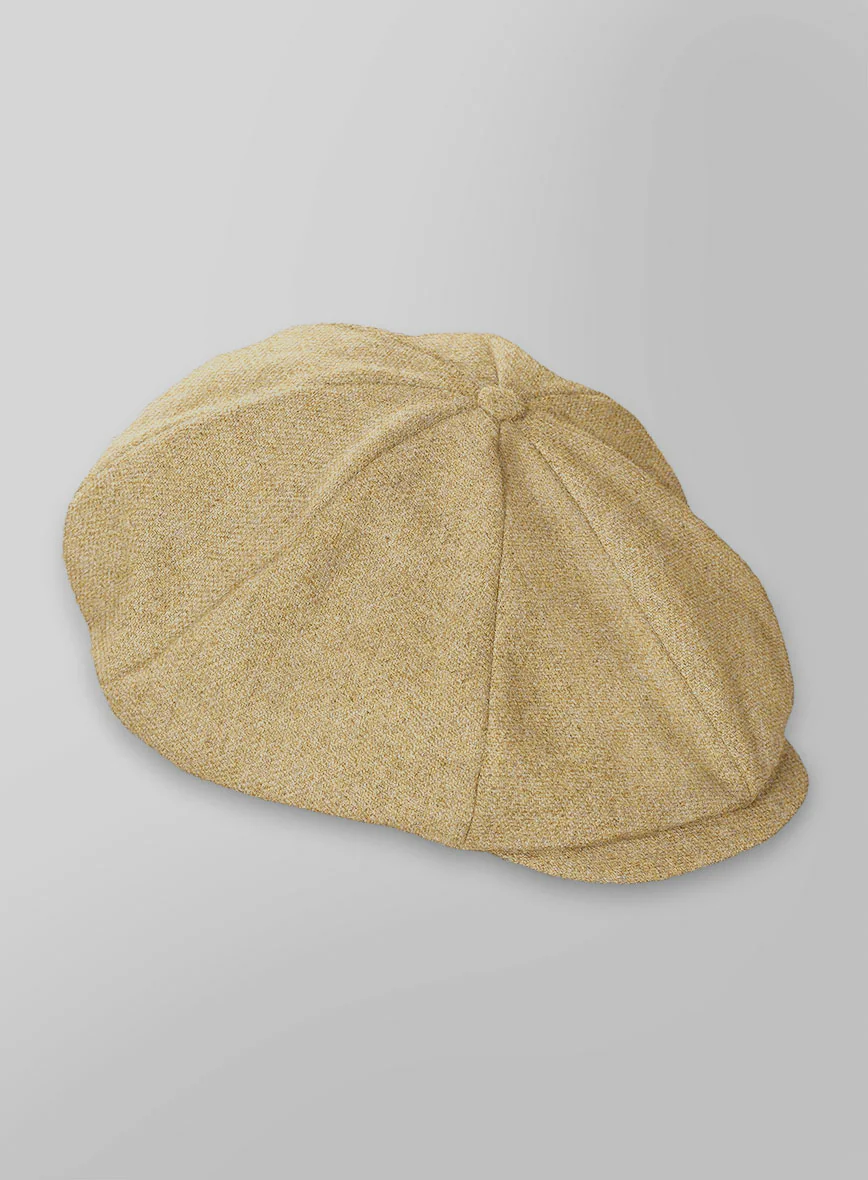 Naples Sahara Beige Tweed Newsboy Cap - Image 3