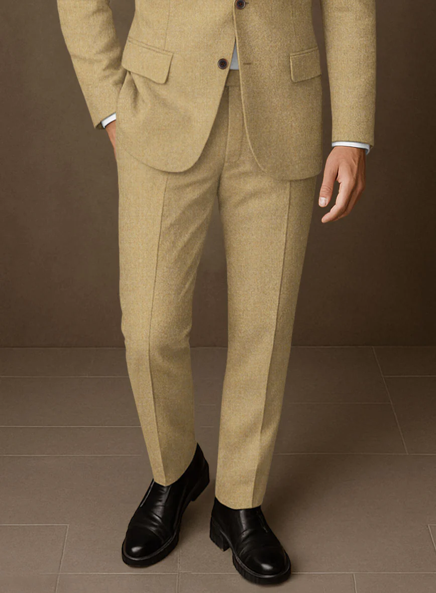 Naples Sahara Beige Tweed Suit - Image 7
