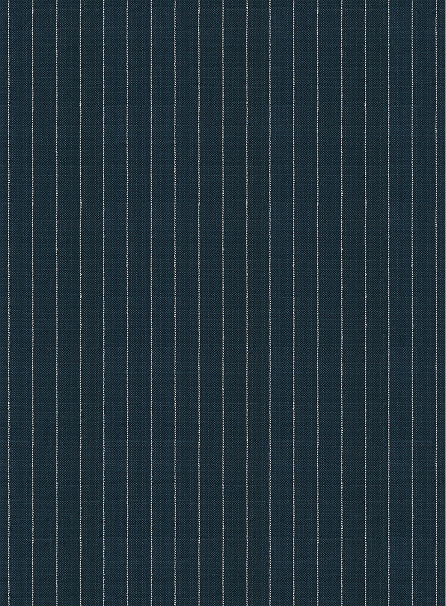 Napolean Argio Stripe Prussian Blue Wool Pants - Image 3