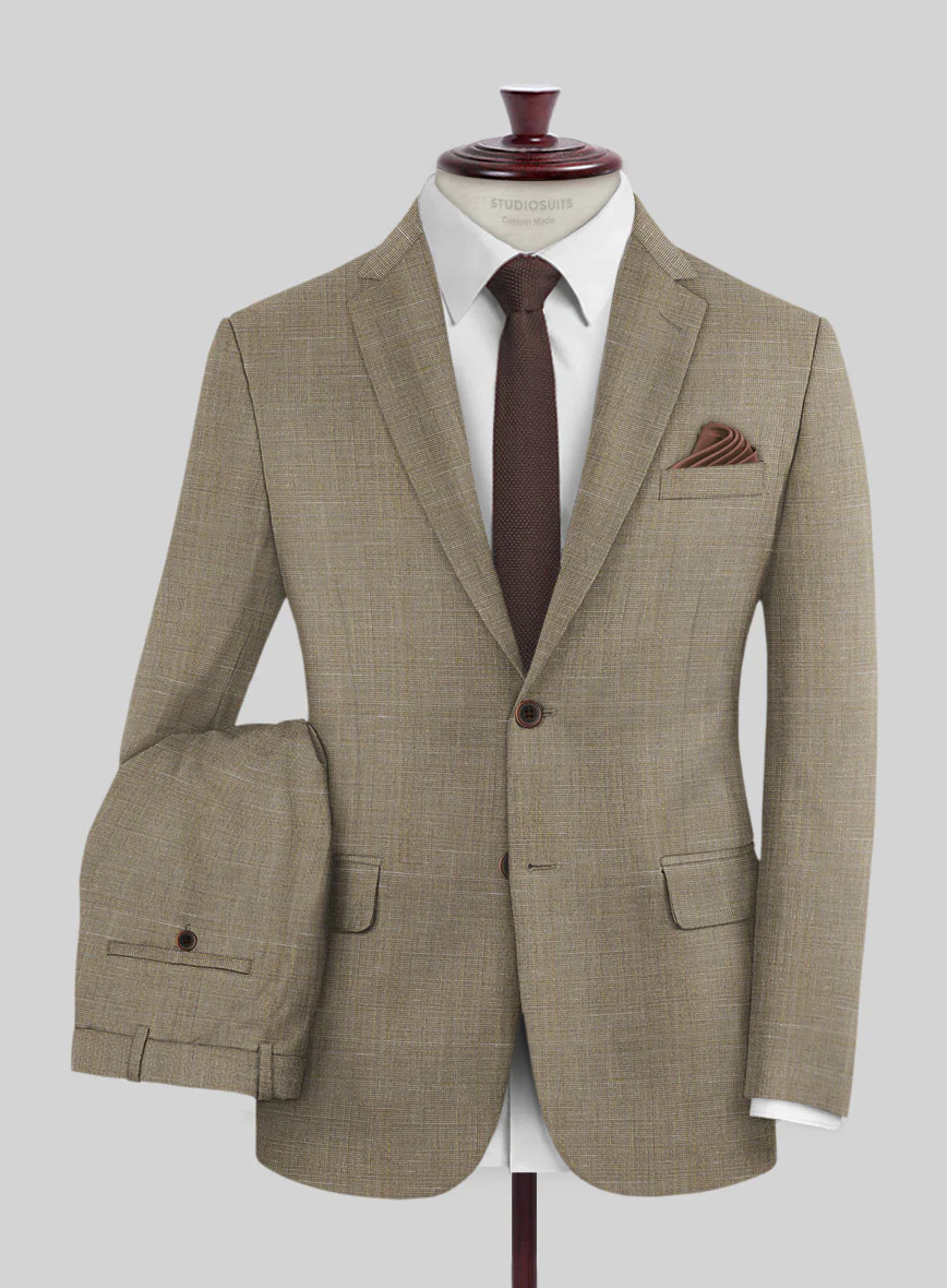 Napolean Ariel Nailhead Brown Wool Suit - Image 2