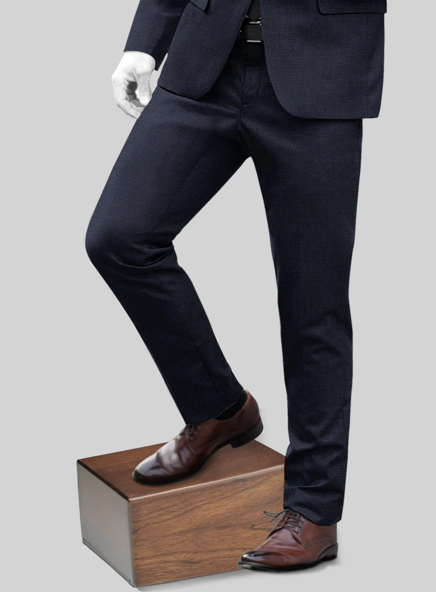Napolean Bob Weave Blue Wool Suit - Image 4