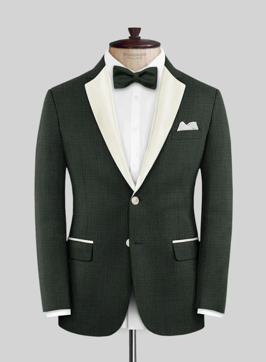 Napolean Bob Weave Green Wool Tuxedo Jacket