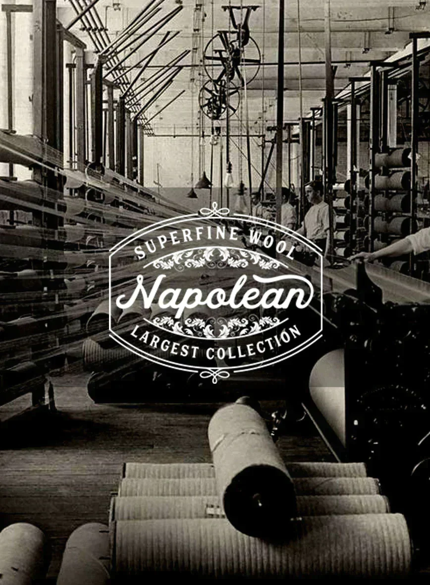 Napolean Bob Weave Rust Wool Suit - Image 8