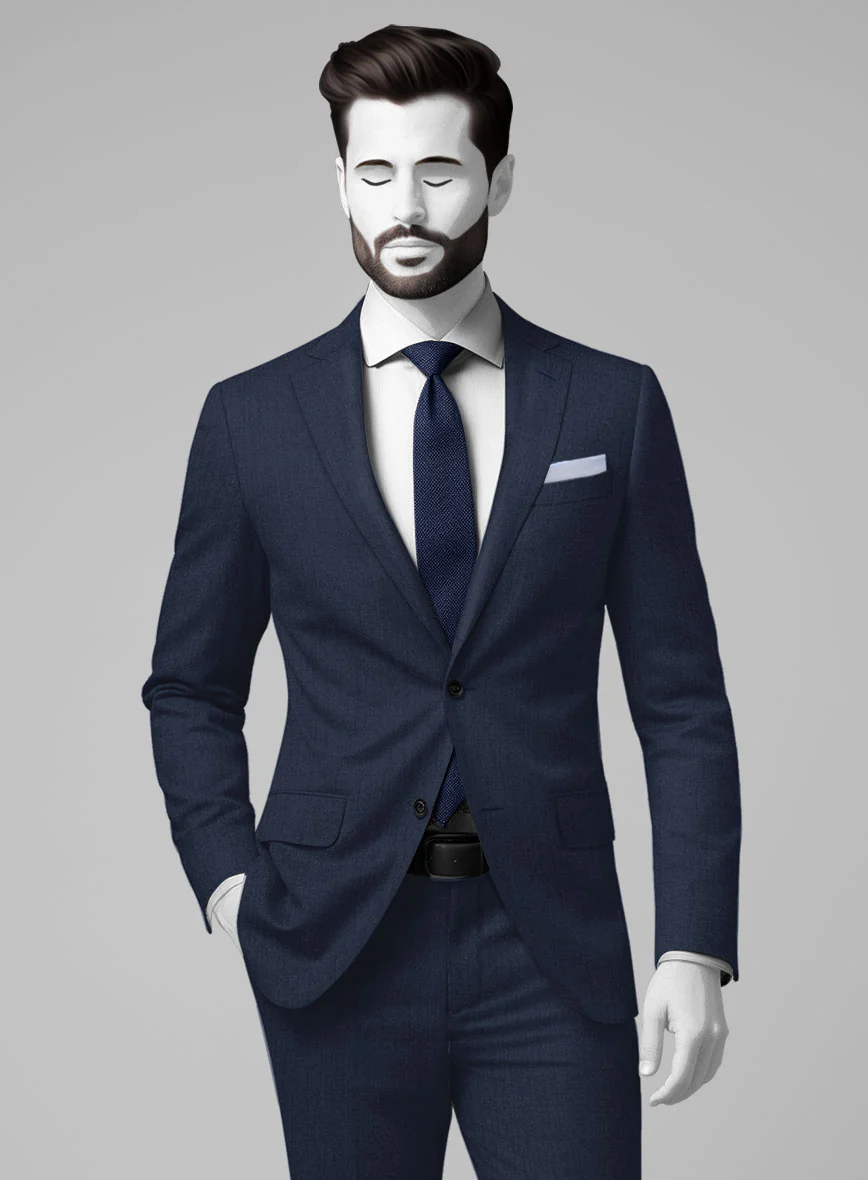 Napolean Cosmic Blue Wool Jacket - Image 2