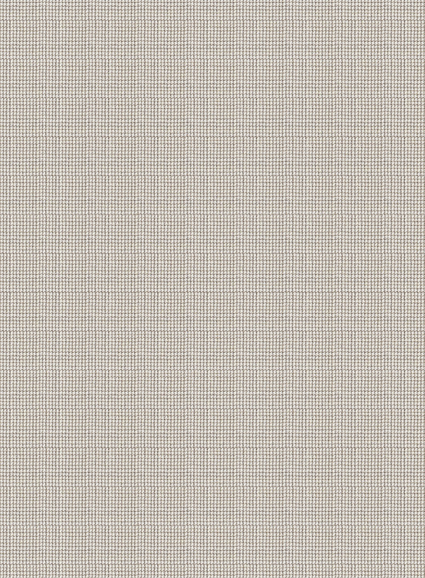Napolean Fioran Microcheck Beige Wool Pants - Image 4