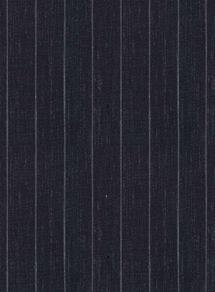 Napolean Genova Stripe Dark Blue Wool Suit - Image 6