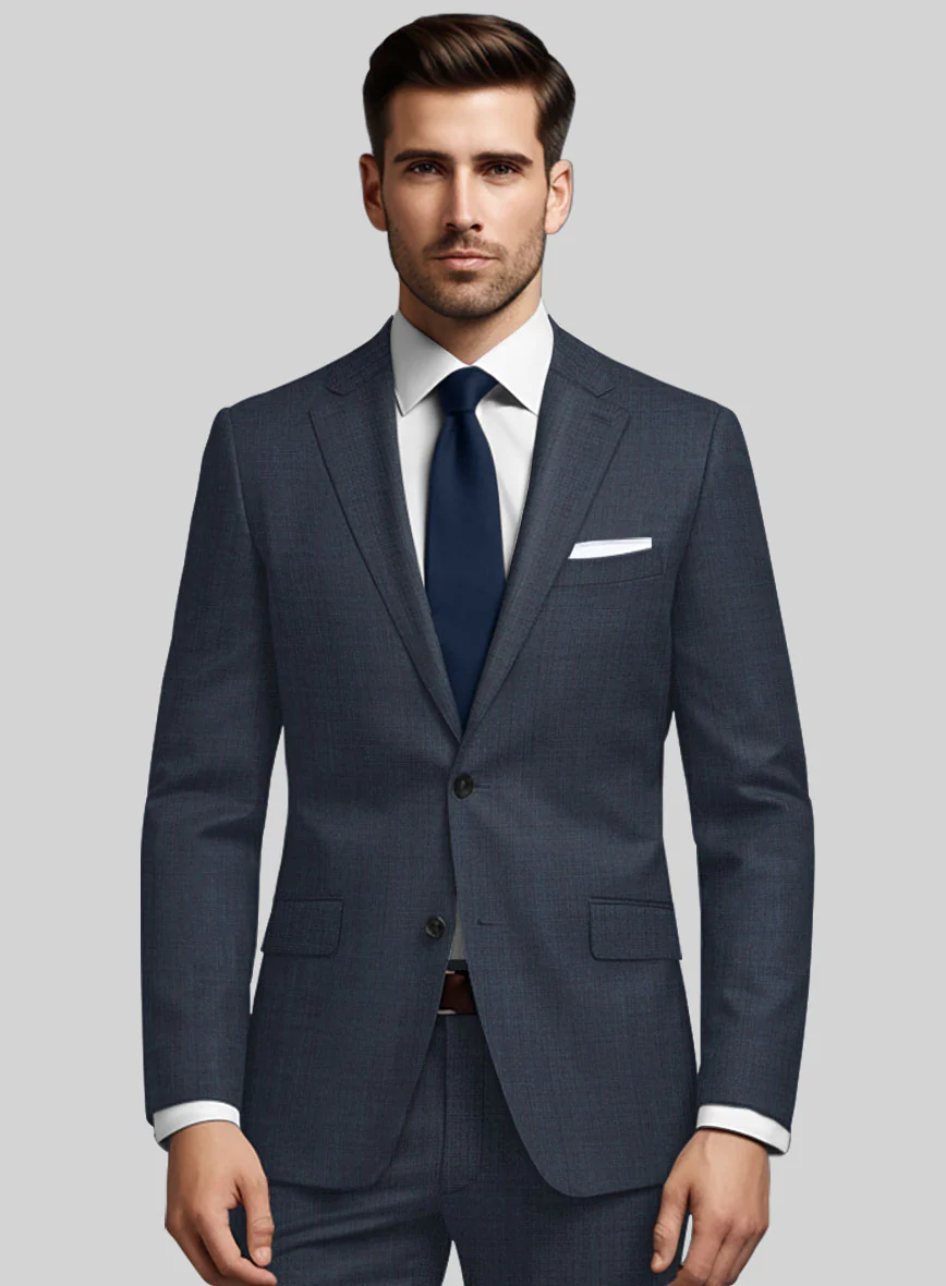Napolean Highball Blue Wool Suit - Image 4
