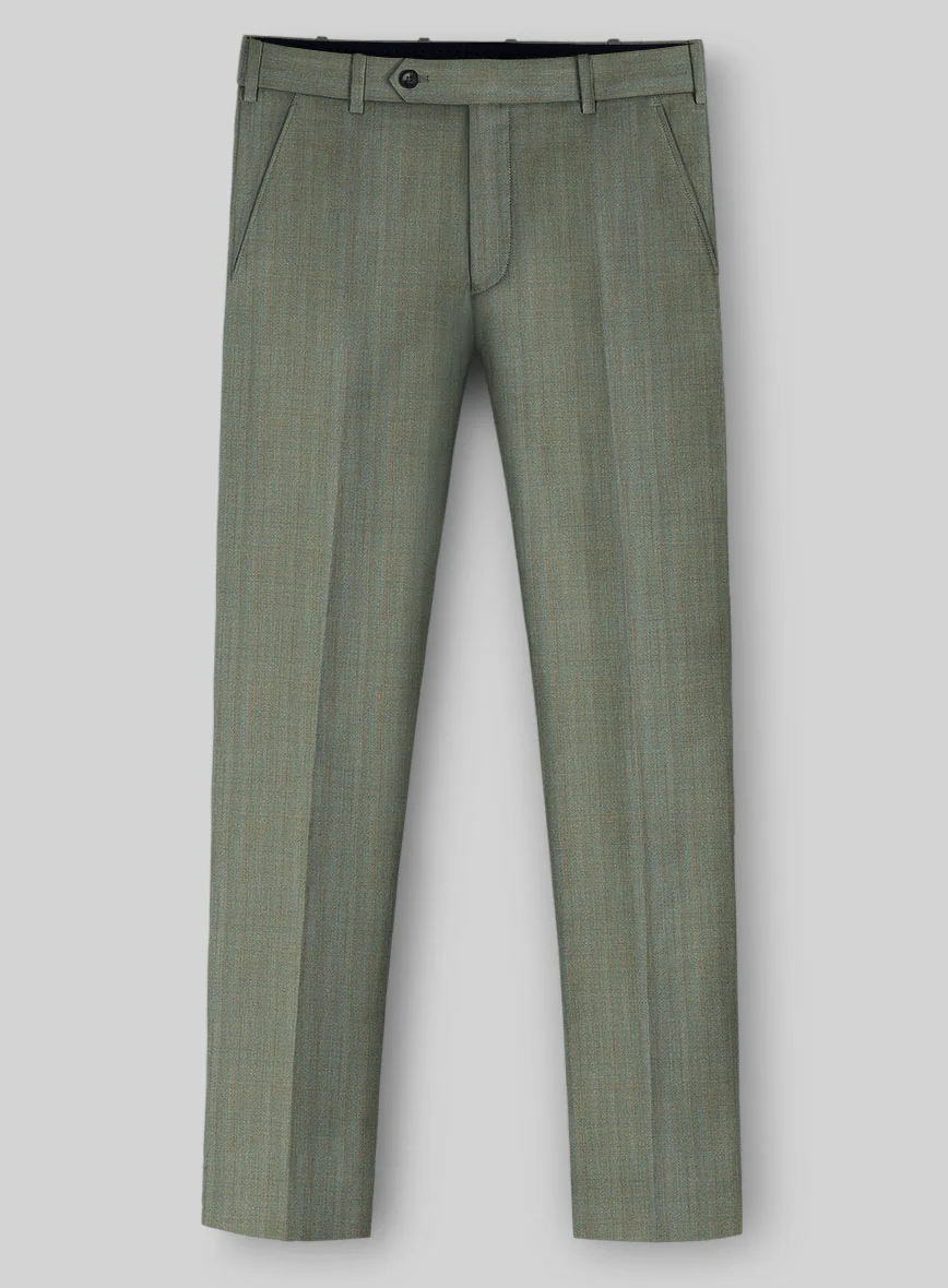 Napolean Lurvani Herringbone Mist Wool Pants - Image 2